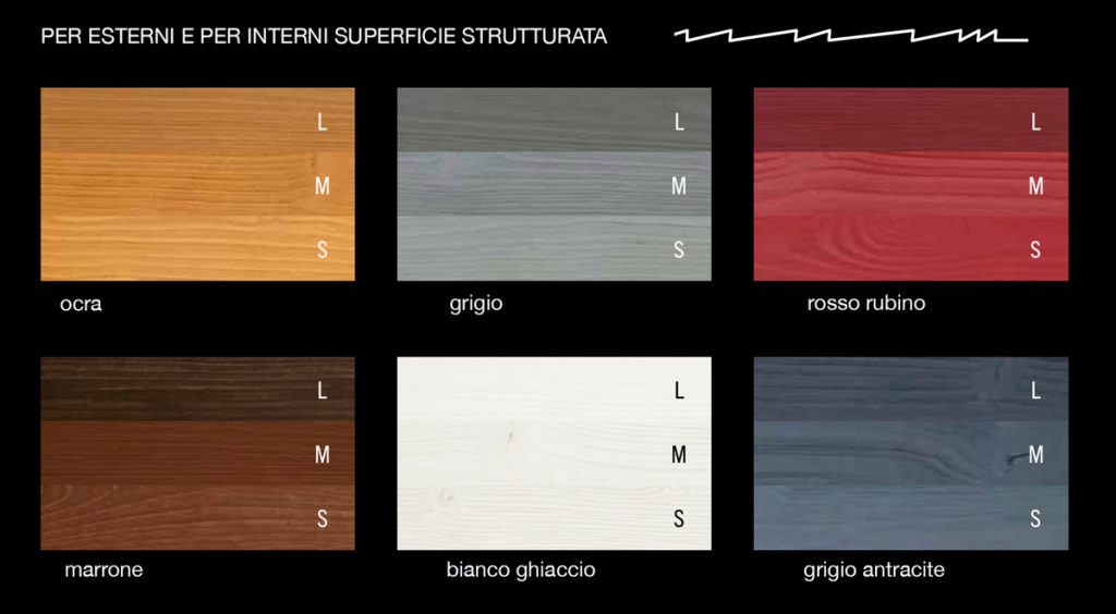 Colori rivestimenti in legno resistenti all'incendio