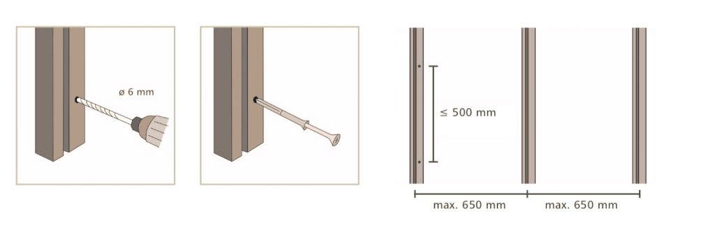 Sistema di montaggio invisibile per facciate in legno